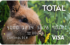 Bunny in Flowers Credit Card Total VISA